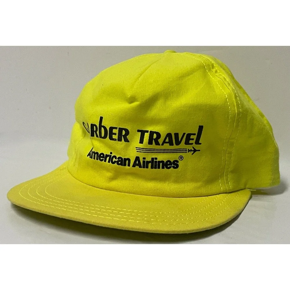 AMERICAN AIRLINES GARBER TRAVEL CAP‎ YELLOW LARGE